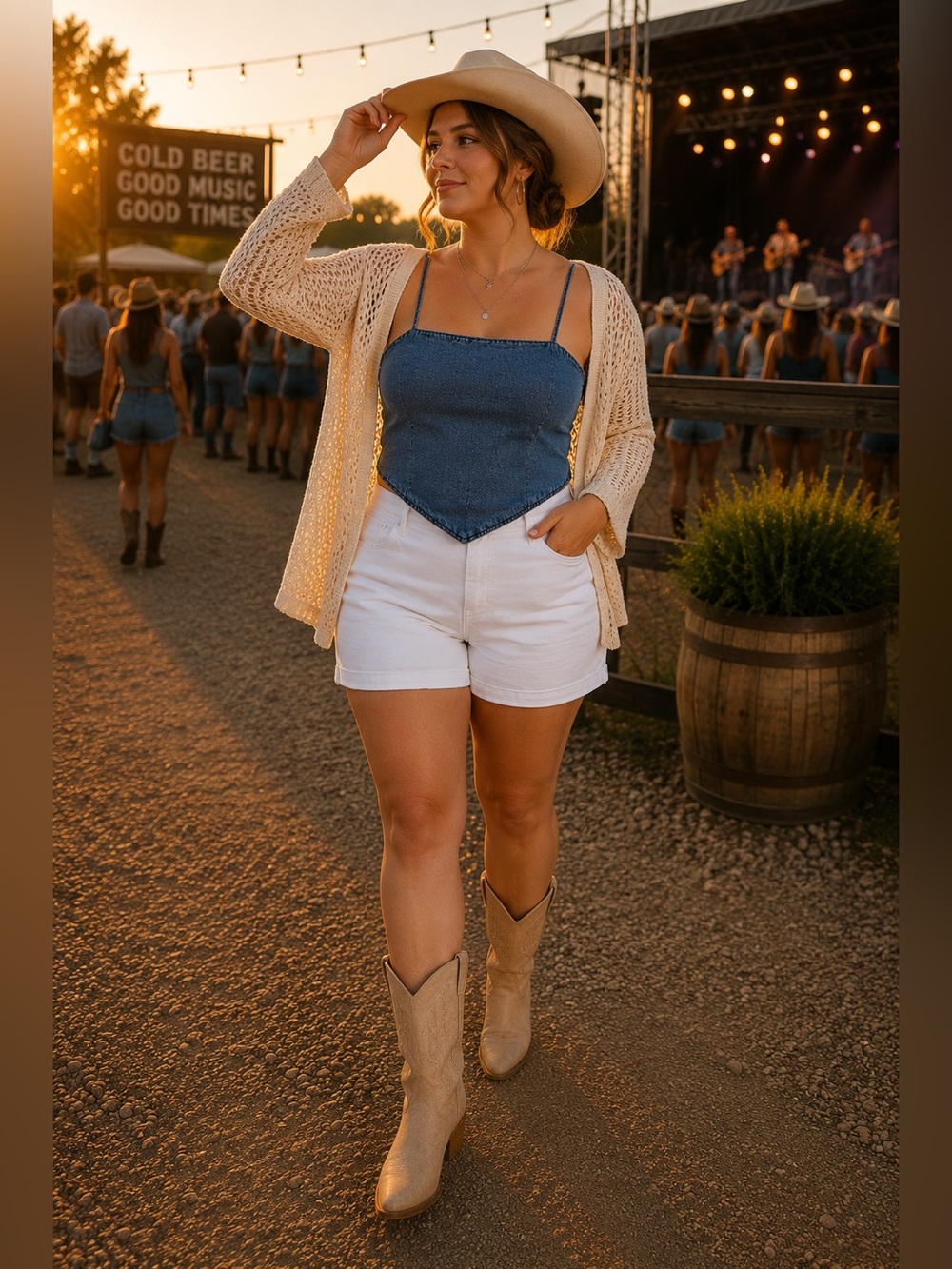 Wrangler Kassidy Denim Bandana Crop Top XXL Blue Western Festival Cowgirl NWT